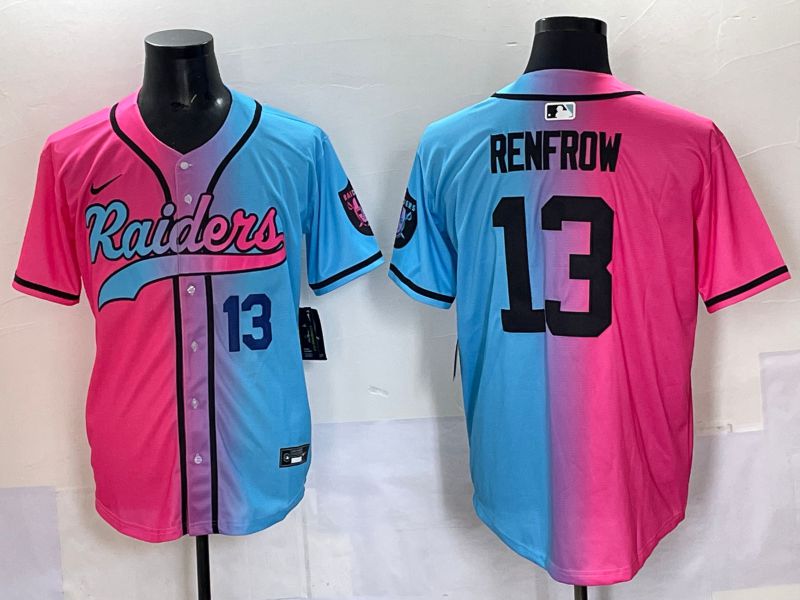Men 2025 Oakland Raiders #13 Renfrow Blue pink Nike Limited NFL Jersey 002->oakland raiders->NFL Jersey